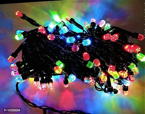 1  RGB   15 -METER BLACK MULTI Wire Long String Light with 40% More Brighter || Automatic Pattern Changer || Diwali || Christmas || Multicolour|