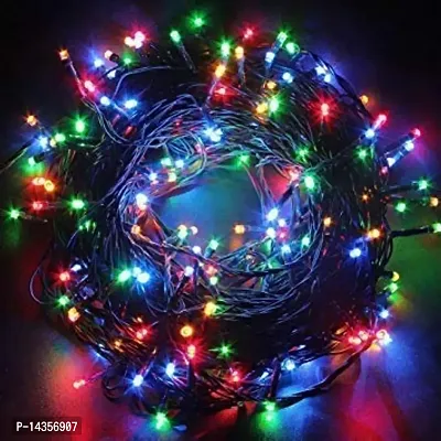 14  METER  BLACK MULTI with 40% More Brighter with 8 Mode Changer Diwali Festivals Christmas Multi-Purpose Pack of 1 Make in India (Black Wire
