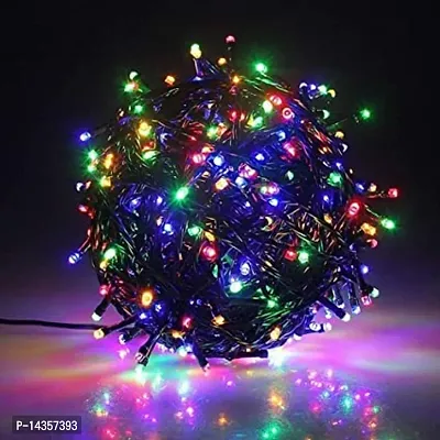 44  METER BLACK MULTI  String Lights with 8 Modes 200 Led Bulbs Fairy Lights Indoor/Outdoor for Home Decor Birthday Wedding Party Diwali Decoration LED String Lights