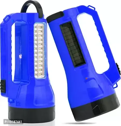 LONG RANGE  Solar Power 30W +24 SMD LED Lantern Laser Emergency Light Torch  (Multicolor, 19 cm, Rechargeable)