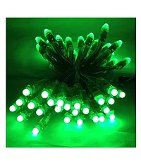 12 METER  GREEN  Serial Lights for Decoration Long Lights for Balcony Decoration Copper Wire Fairy String Rice Light Pixel Led Light Mirchi Light for Outdoor Decor (Green)-thumb3