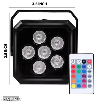LACT ENTERPRISE DJ LED Par Flood Light with 12 LED for Diwali Christmas Home Disco Party Festival Lighting with Remote C-thumb0
