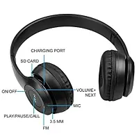 P47 Wireless Bluetooth Portable Sports Headphones with Microphone, Stereo Fm,Memory Card Support-thumb2