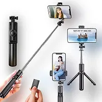 R1 Bluetooth Selfie-Sticks with Remote 3-in-1 Multifunctional Selfie-Stick Tripod Stand Compatible with All Phones-thumb1