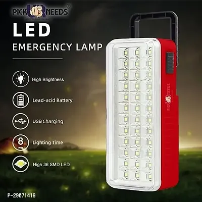 36 SMD EMERGENCY LIGHT Solar High-Bright 36 LED Light with Android Charging Support High Rechargeable LED Emergency Light (36 LED+ Solar) - 7.80 Watts, Multicolor, Rectangular CHA-D1-thumb3