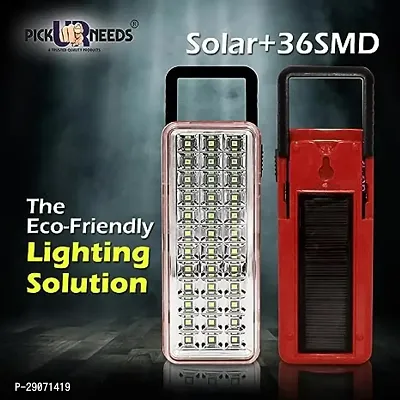 36 SMD EMERGENCY LIGHT Solar High-Bright 36 LED Light with Android Charging Support High Rechargeable LED Emergency Light (36 LED+ Solar) - 7.80 Watts, Multicolor, Rectangular CHA-D1-thumb2