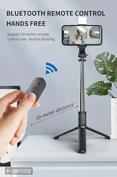 3-in-1 Multifunctional Selfie Stick Tripod Stand Compatible With Iphone/oneplus/samsung/realme All Smartphones-thumb2