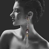 Proplady Bling Collection Designer Zirconia Crystals Stud Dangler Earrings|Stylish Bohemian Party Drops  Danglers Crystal Stone, Metal, Crystal Drops  Danglers, Earring Set-thumb2