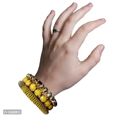 Proplady Bling Collection Charm Bracelet Set (Set of 3), Gold Toned Charm Bracelets for Girls  Women-thumb3