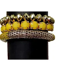 Proplady Bling Collection Charm Bracelet Set (Set of 3), Gold Toned Charm Bracelets for Girls  Women-thumb3