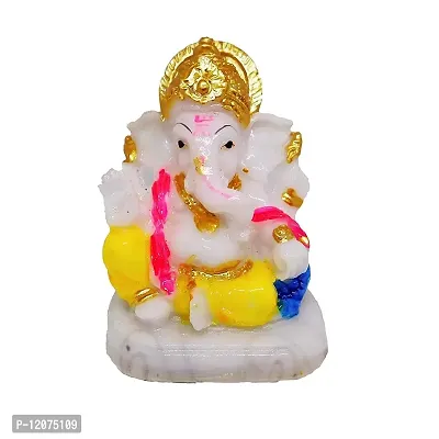 Awesome Craft Lord Ganesha Ji Ganesh Ganpati God Murti Beatiful Small Ganesha Resin Idol Hindu Figurine Showpiece Statue for Home Decorative |Car Dashboard |Office Dashborad Ganesh Idol
