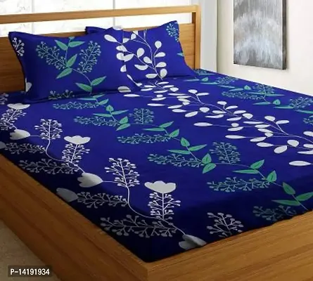 Royal Leaf Double Bedsheet With 2 Pillow Cover-thumb0