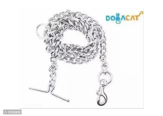 Chain Silver Grind No.10 Heavy Weight Dogs Leash Heavy Duty Dog Chain With Heavy Hook L - 60Inch For Large Dogs