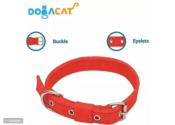 Small Size Cat Collar Puppy Collar Belt  0.75 Inch Small, Red-thumb0