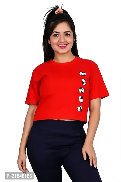 Women's Casual Panda Printed t Shirts-thumb0