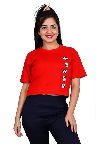 Women's Casual Panda Printed t Shirts