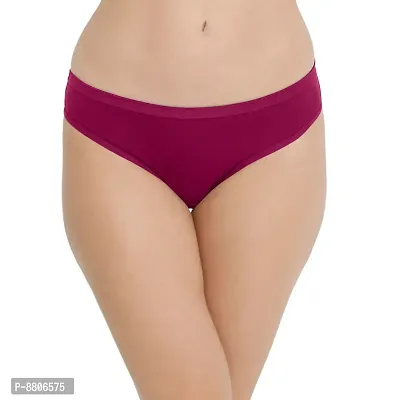 Women Cotton Blend Hispster Maroon Color Panty-thumb0