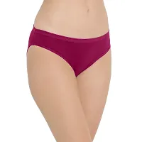 Women Cotton Blend Hispster Maroon Color Panty-thumb2