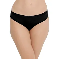 Women Pack of 3 Cotton Blend Hispster Black Color Panty-thumb1