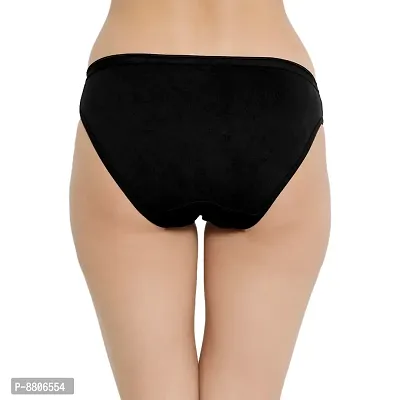 Women Pack of 3 Cotton Blend Hispster Black Color Panty-thumb3