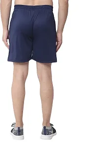 Stylish Blue Cotton Blend Solid Shorts For Men-thumb1
