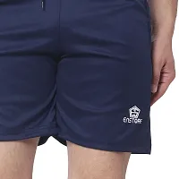 Stylish Blue Cotton Blend Solid Shorts For Men-thumb3