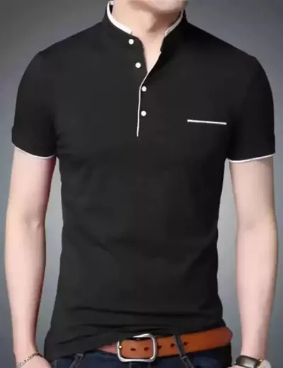 Stylish Fancy Polycotton Solid T-Shirt For Men