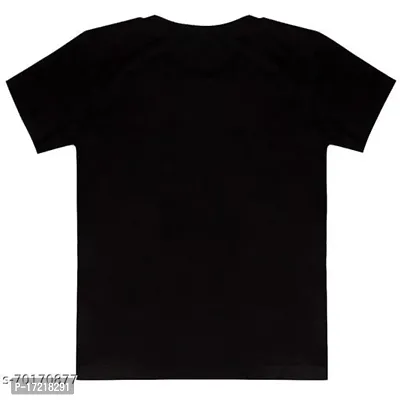 Kids Cute Comfy Printed Black T-shirt-thumb2