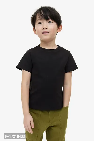 Kids Black Cute Comfy T-shirt-thumb0