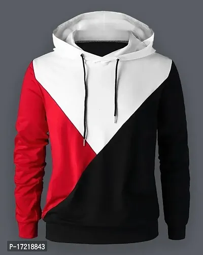 Kids Red, White, Black Full Sleeves Hooded T-shirt