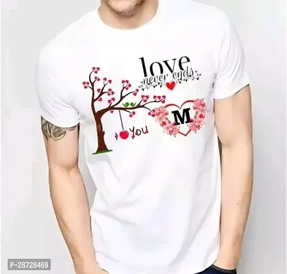 Reliable White Polyester Blend Printed Half Sleeve T-shirt For Men-thumb0