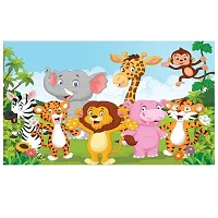 Enjoy Animals Cartoon Play Schools Self Adhesive Wall Sticker-thumb1