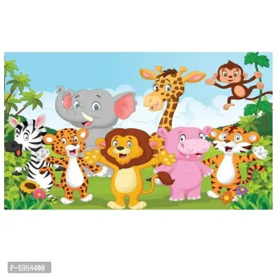 Enjoy Animals Cartoon Play Schools Self Adhesive Wall Sticker-thumb2