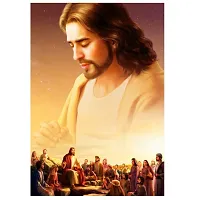 Jesus with People Wall Sticker Christian Religion Jesus Christ for Room House-thumb1