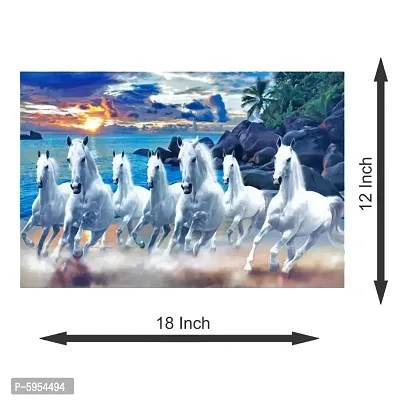 7 Horses Running Painting Peel and Wall Sticker Tearable Washable Vinyl Large-thumb3