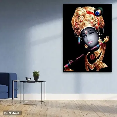 Lord Krishna Playing Flute Wall Sticker for Temple Room Office