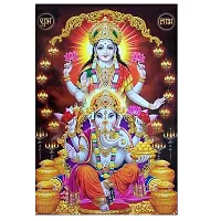 Ganesh Ji and Laxmi Ji Wall Sticker and Living Room Office Home Decor Wall Sticker-thumb2