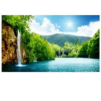 VOORKOMS Beautiful Nature Waterfall Waterproof Vinyl Sticker for Home Decor, Office, Hall, Living Room, Bedroom-thumb1