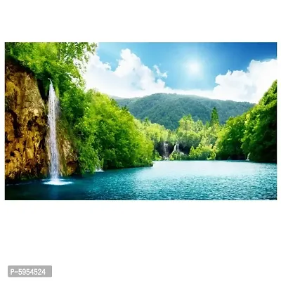 VOORKOMS Beautiful Nature Waterfall Waterproof Vinyl Sticker for Home Decor, Office, Hall, Living Room, Bedroom-thumb2