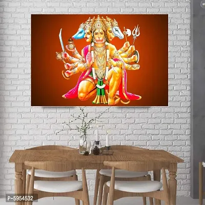 Panchmukhi Hanuman Acrylic Wall Sticker Vastu Rectificationof Home, Office and Factory