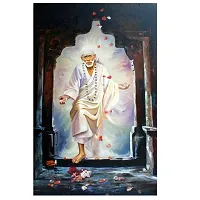 VOORKOMS Polyvinyl Chloride Sai Baba Wall Poster for Home Decor (Multicolor, 12 x 18-thumb1