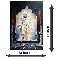 VOORKOMS Polyvinyl Chloride Sai Baba Wall Poster for Home Decor (Multicolor, 12 x 18-thumb2