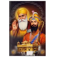 Guru Govind Singh with Shree Guru Nanak Dev Ji Wall Sticker Waterproof Sticker for Home D&eacute;cor-thumb1