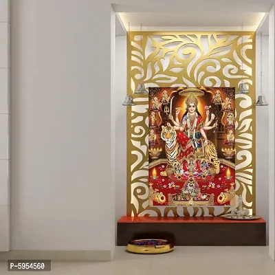 VOORKOMS Home Decor Maa Durga Face Art Wall Sticker for Bedroom-thumb0