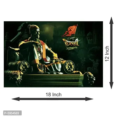 VOORKOMS Shivaji in black Wall sticker  PolyVinyl Chloride Quote Wall Sticker, Multicolour, Graphic Print-thumb3