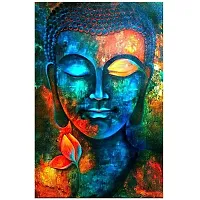 Gautam Buddha Painting Poster Fully Waterproof Vinyl Sticker Print for Living Room, Bedroom-thumb1