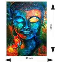 Gautam Buddha Painting Poster Fully Waterproof Vinyl Sticker Print for Living Room, Bedroom-thumb2