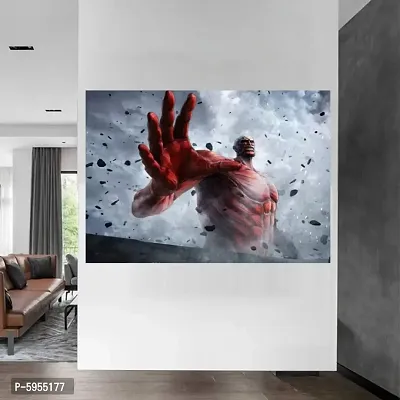 Voorkoms Attack on Titan Wall Sticker Poster for Living Bed Room Office Space