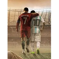 New Best Poster Messi with ronaldo PVC Poster For Living room,Bed Room , Kid Room, Guest Room Etc.(Pack of 1)-thumb1