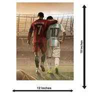 New Best Poster Messi with ronaldo PVC Poster For Living room,Bed Room , Kid Room, Guest Room Etc.(Pack of 1)-thumb2